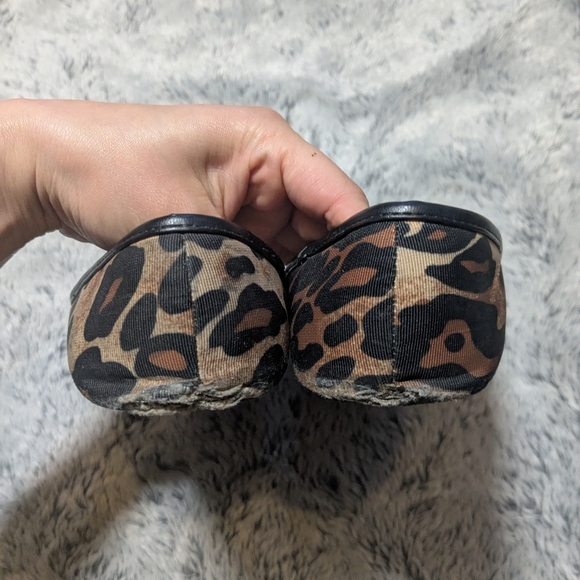Guess Used Flats Well Loved Black Ballet Flats Leopard Size 6.5 - Picture 3 of 6